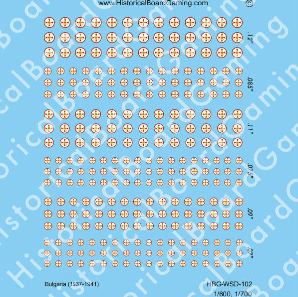 Decal Sheet, Bulgaria (1937-1941)