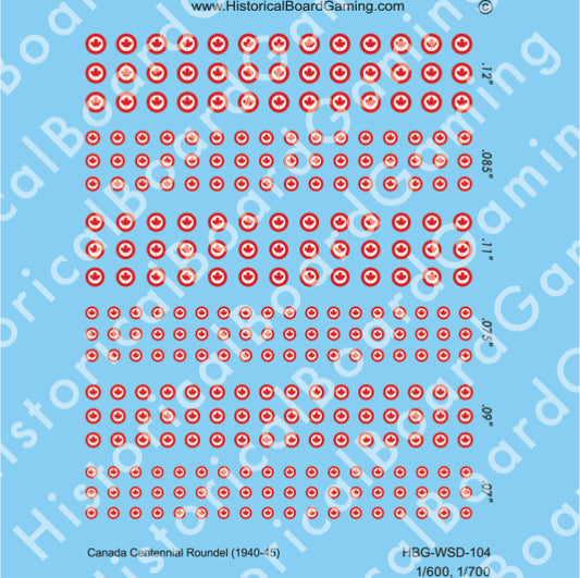 Decal Sheet, Canada Centennial Roundel (1967)