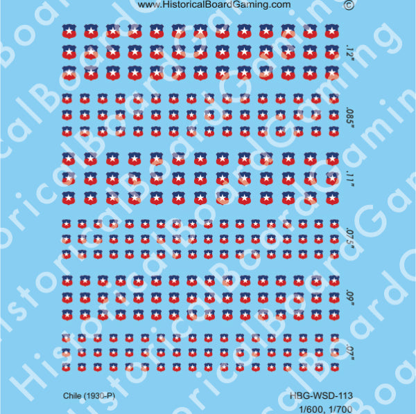 Decal Sheet, Chile (1930-P)