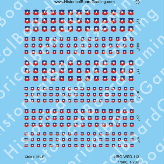 Decal Sheet, Chile (1930-P)