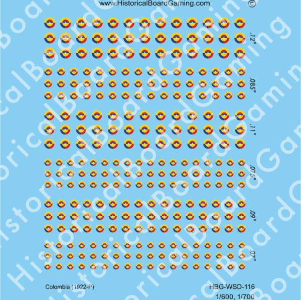 Decal Sheet, Colombia (1922-P)