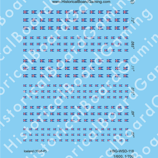 Decal Sheet, Iceland (1955-P)