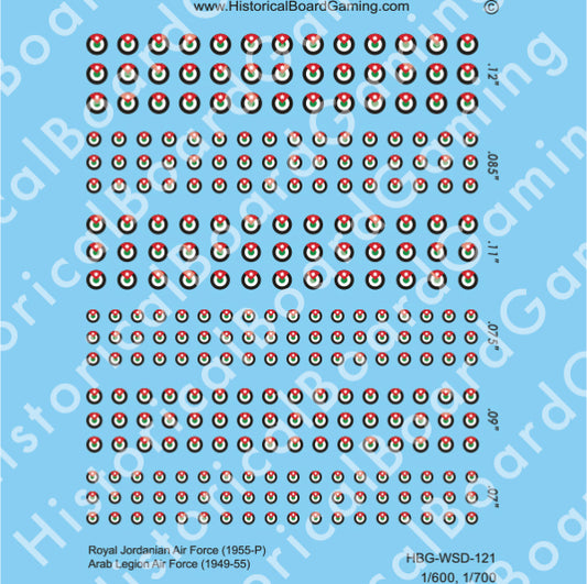 Decal Sheet, Jordanian Air Force (1955-P) Arab Legion Air Force (1949-55)