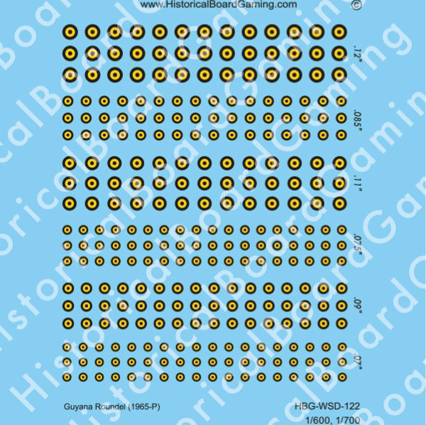 Decal Sheet, Guyana Roundel (1965-P)