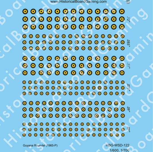 Decal Sheet, Guyana Roundel (1965-P)