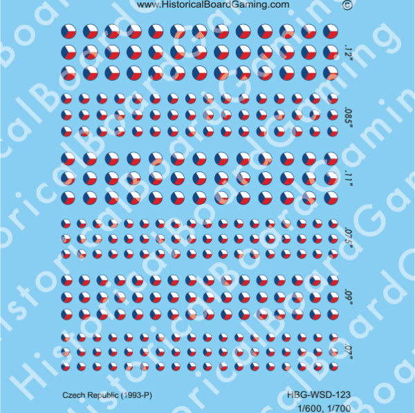Decal Sheet, Czech Republic (1993-P)
