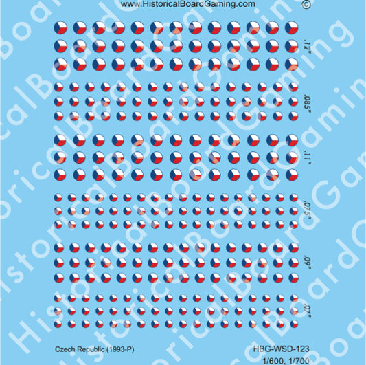 Decal Sheet, Czech Republic (1993-P)
