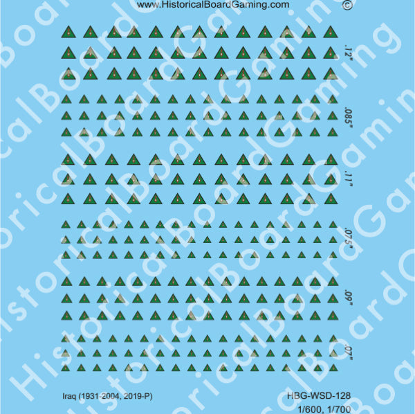 Decal Sheet, Iraq (1931-2004) (2019-P)