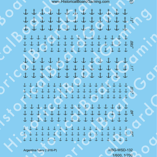 Decal Sheet, Argentina Navy (1916-P)