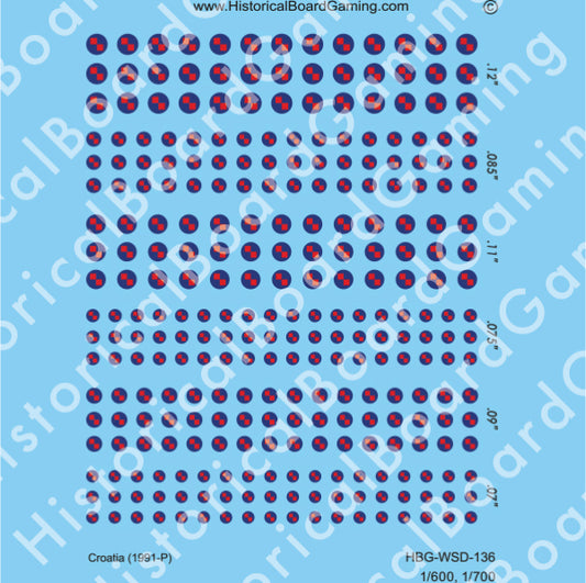 Decal Sheet, Croatia (1991-P)