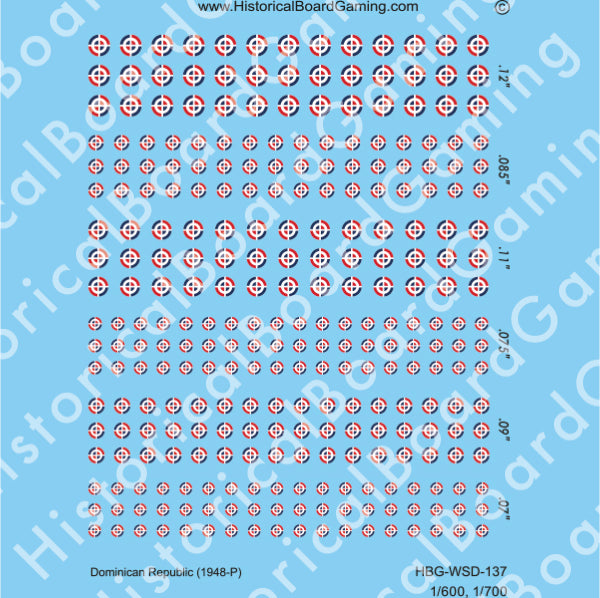 Decal Sheet, Dominican Republic (1948-P)