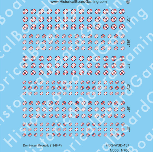 Decal Sheet, Dominican Republic (1948-P)
