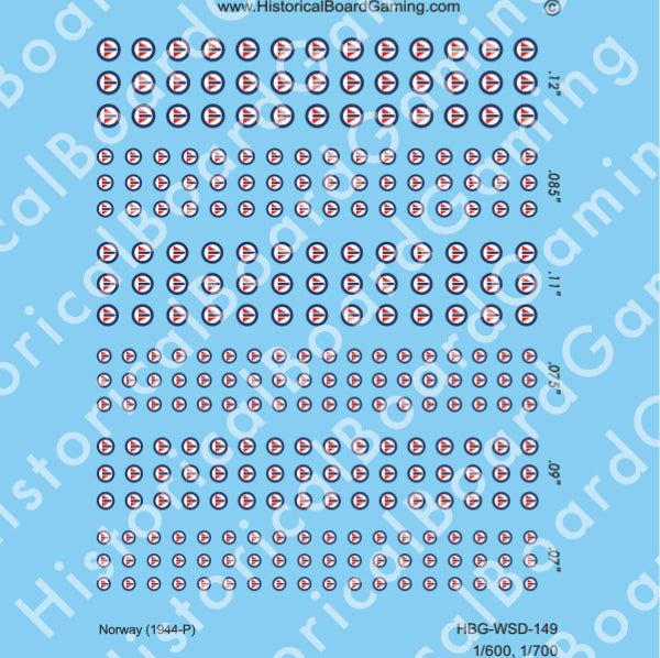 Decal Sheet, Norway (1944-P)