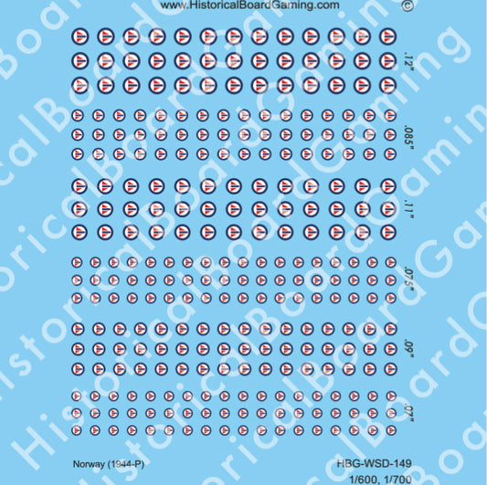 Decal Sheet, Norway (1944-P)