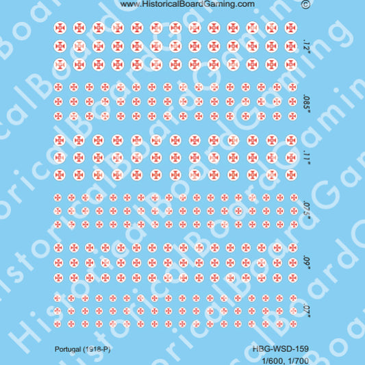 Decal Sheet, Portugal (1918-P)