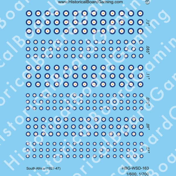 Decal Sheet, South Africa (1927-47)
