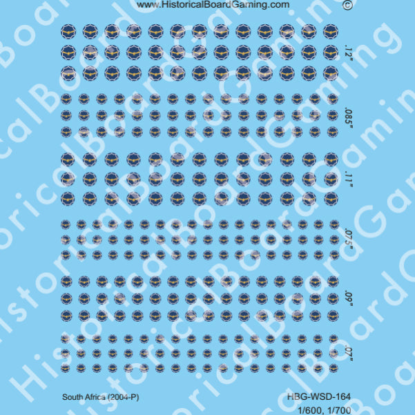 Decal Sheet, South Africa (2004-P)