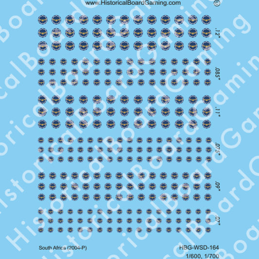 Decal Sheet, South Africa (2004-P)