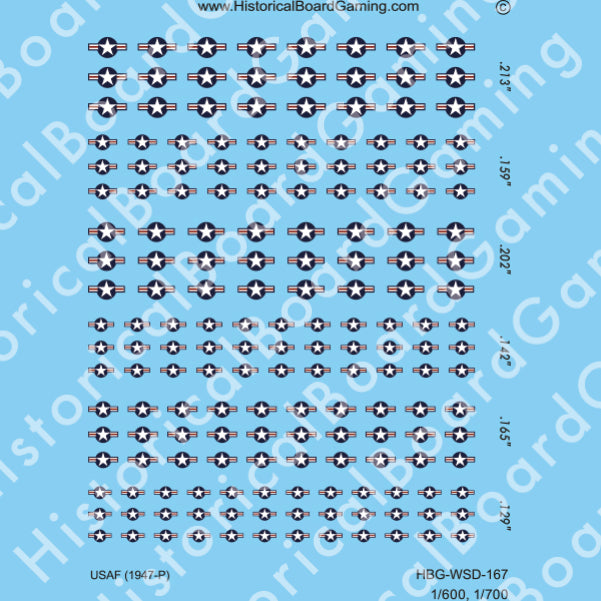 Decal Sheet, USAF (1947-P)