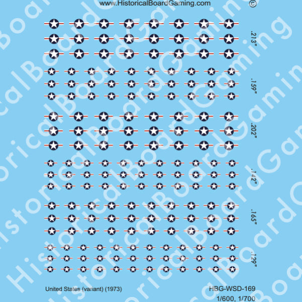Decal Sheet, US (variant) (1973)