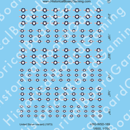 Decal Sheet, US (variant) (1973)