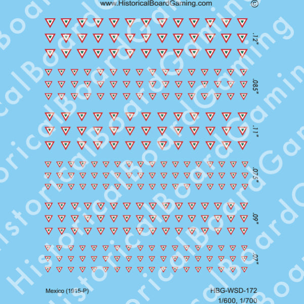 Decal Sheet, Mexico (1915-P)