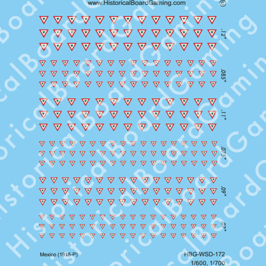 Decal Sheet, Mexico (1915-P)