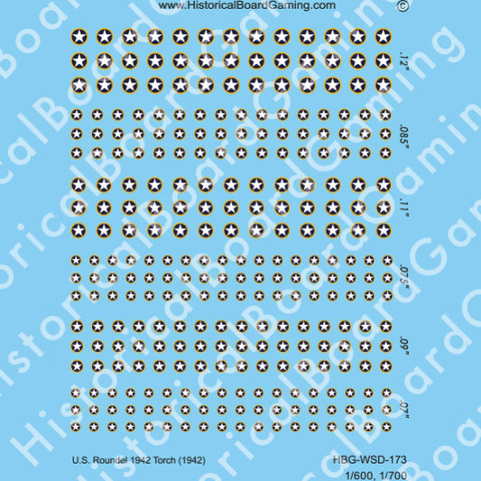 Decal Sheet, US Roundel (1942) Torch