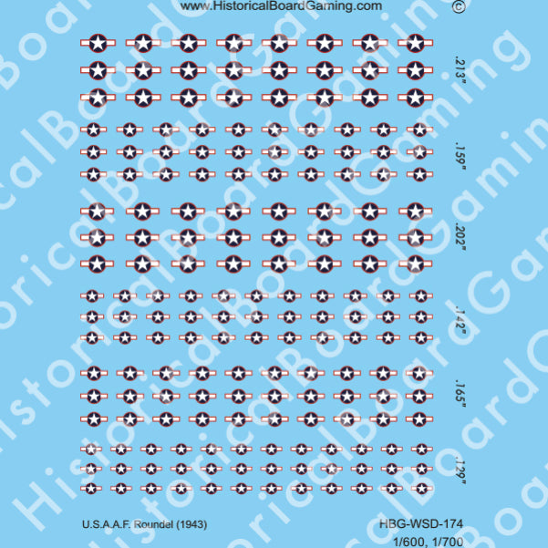 Decal Sheet, USAAF Roundel (1943)