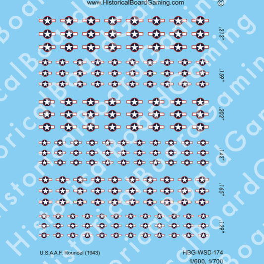 Decal Sheet, USAAF Roundel (1943)