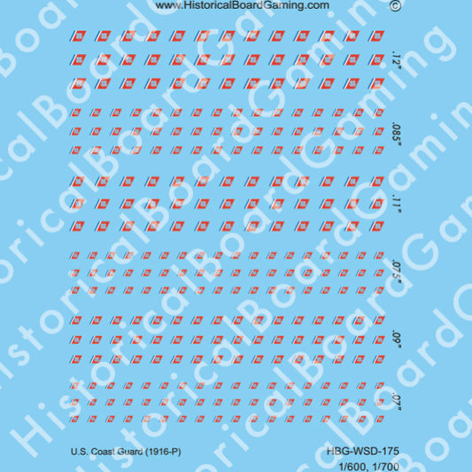 Decal Sheet, US Coast Guard (1916-P)
