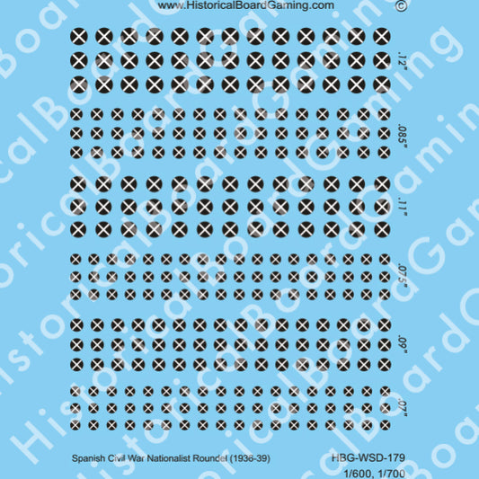 Decal Sheet, Spanish Civil War Nationalists (1936-39)