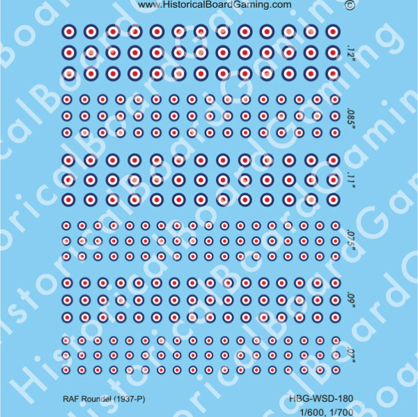 Decal Sheet, RAF Roundel (1937-P)
