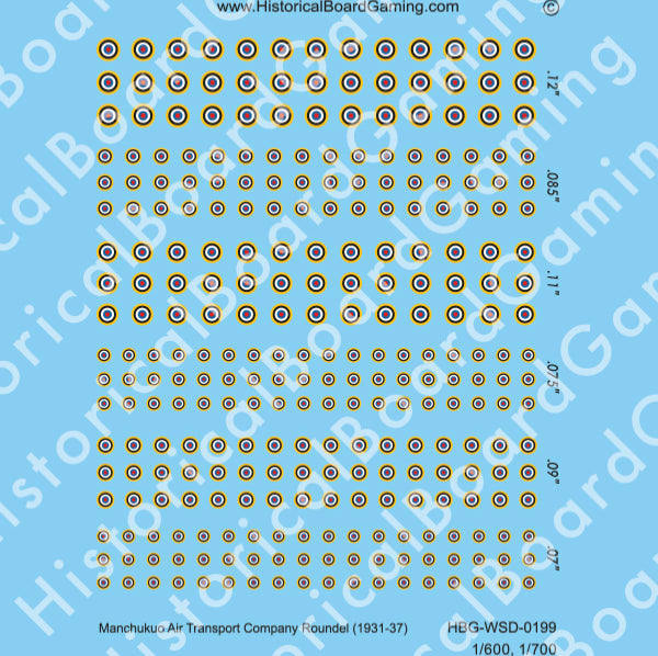 Decal Sheet, Manchukuo Air Transport Company Roundel (1931-37)