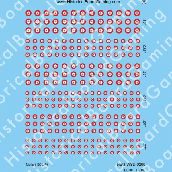 Decal Sheet, Malta (1992-P)