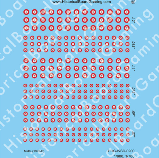 Decal Sheet, Malta (1992-P)