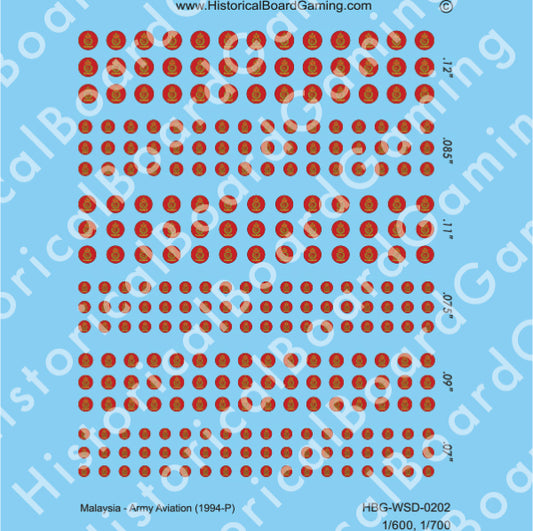 Decal Sheet, Malasia Army Aviation (1994-P)