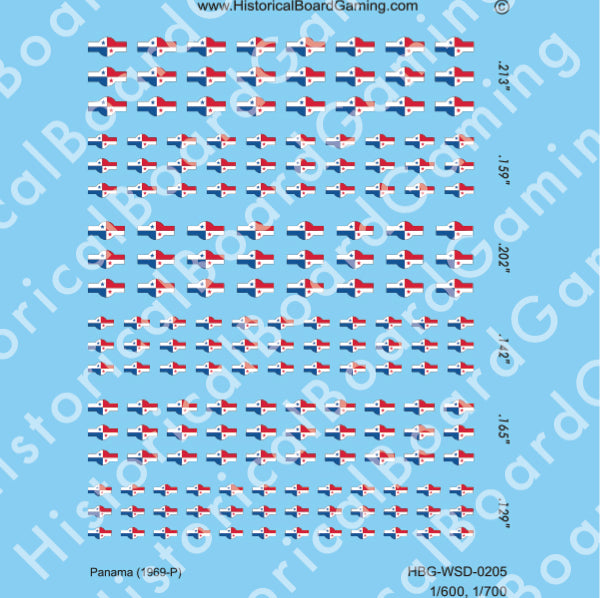 Decal Sheet, Panama (1969-P)