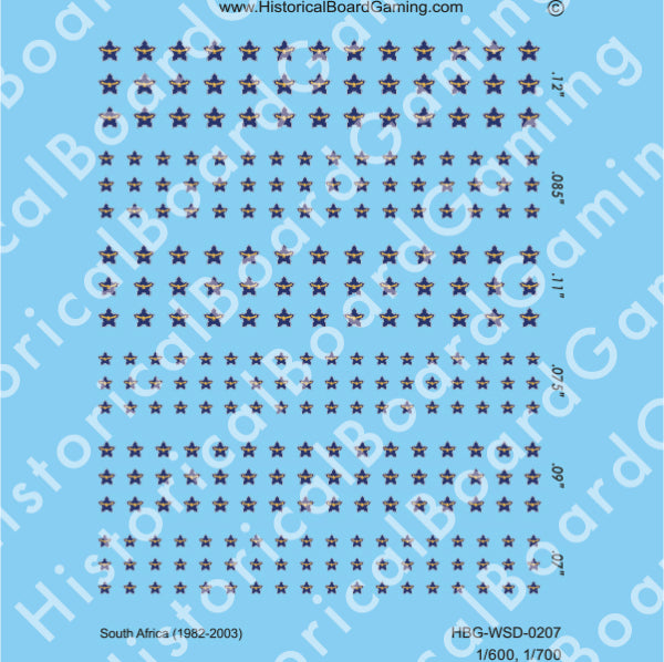 Decal Sheet, South Africa (1982-2003)