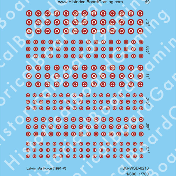 Decal Sheet, Latvian Air Force (1991-P)
