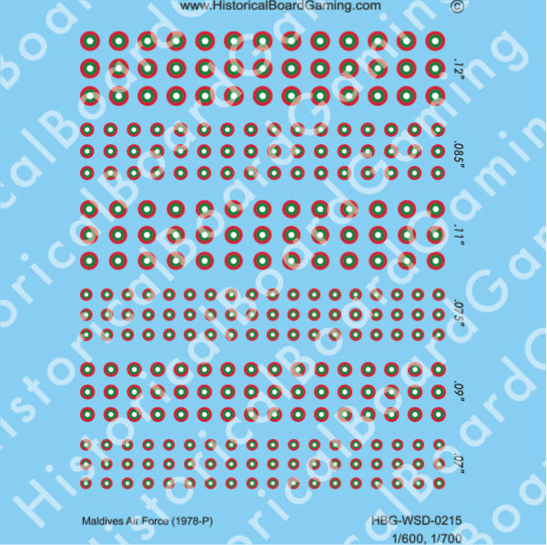 Decal Sheet, Maldives Air Force (1978-P)