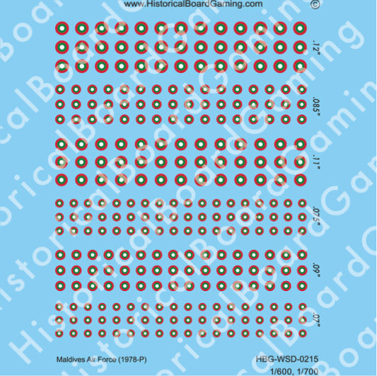 Decal Sheet, Maldives Air Force (1978-P)