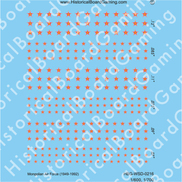 Decal Sheet, Mongolian Air Force (1978-P)