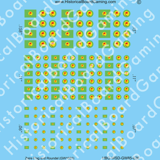 Decal Sheet, Zaire GW-1985